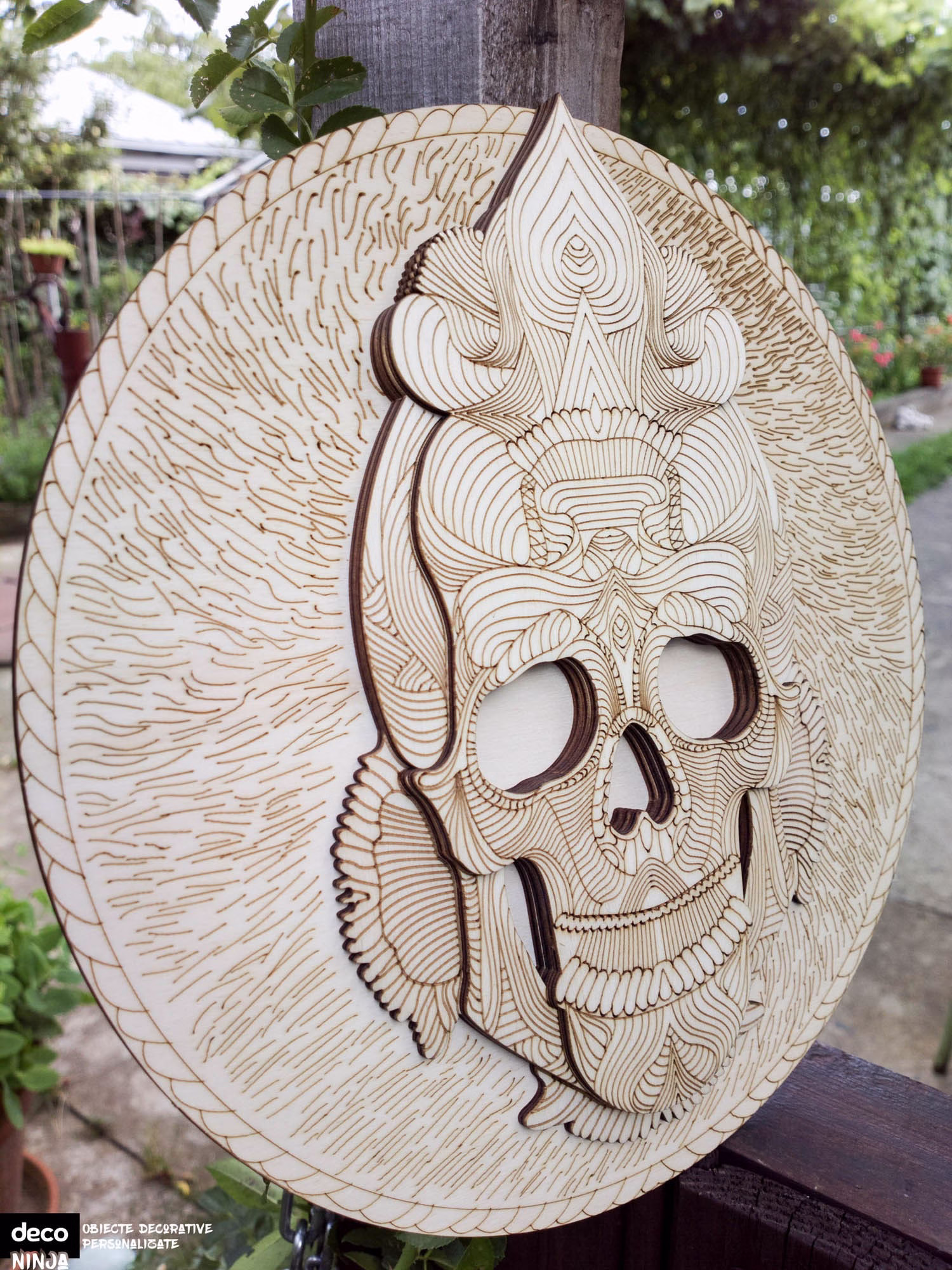 Gravura tablou shamanic - craniu