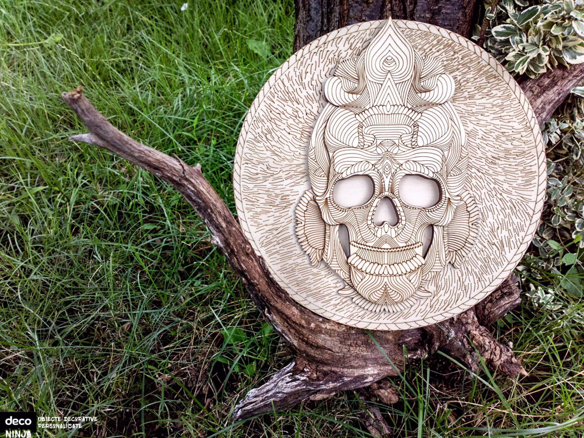 Gravura tablou shamanic - craniu