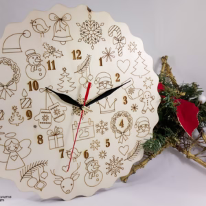 Ceas cu motive traditionale de Craciun
